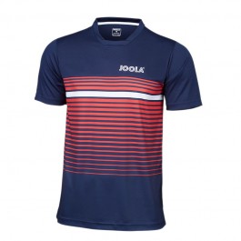 Joola T-shirt Stripes marine/rouge