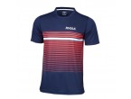 Voir Table Tennis Clothing Joola T-shirt Stripes marine/rouge