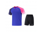 Voir Table Tennis Clothing Li-Ning Set Shirt + Shorts AATV069-3 bright blue 