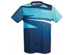 Voir Table Tennis Clothing Tibhar T-Shirt Corner navy/turquoise