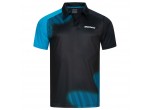 Voir Table Tennis Clothing DONIC Shirt Caliber black/cyan