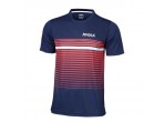 Voir Table Tennis Clothing Joola T-shirt Stripes marine/rouge