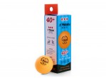 Voir Table Tennis Balls Nittaku Nexcel 40+ 3*** Ittf 3pcs (seam) Orange