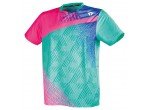 Voir Table Tennis Clothing Tibhar Shirt Paint turquoise/pink